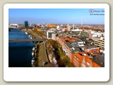 Luftbild Bremen Schlache mit Tiltshift Optik
